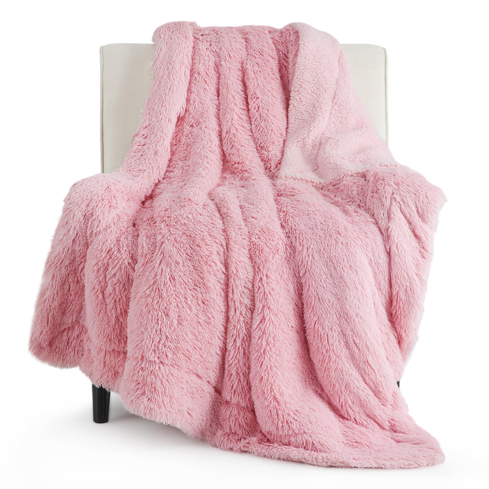 Version 1.0.0 Bedsure Soft Pink Throw Blanket for Couch - Image 1